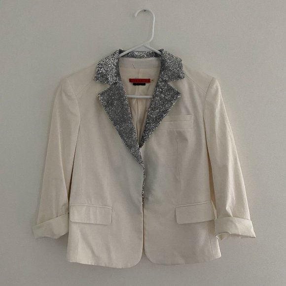 Alice + Olivia Jackets & Blazers - NWOT Alice + Olivia Sequin Lapel Blazer